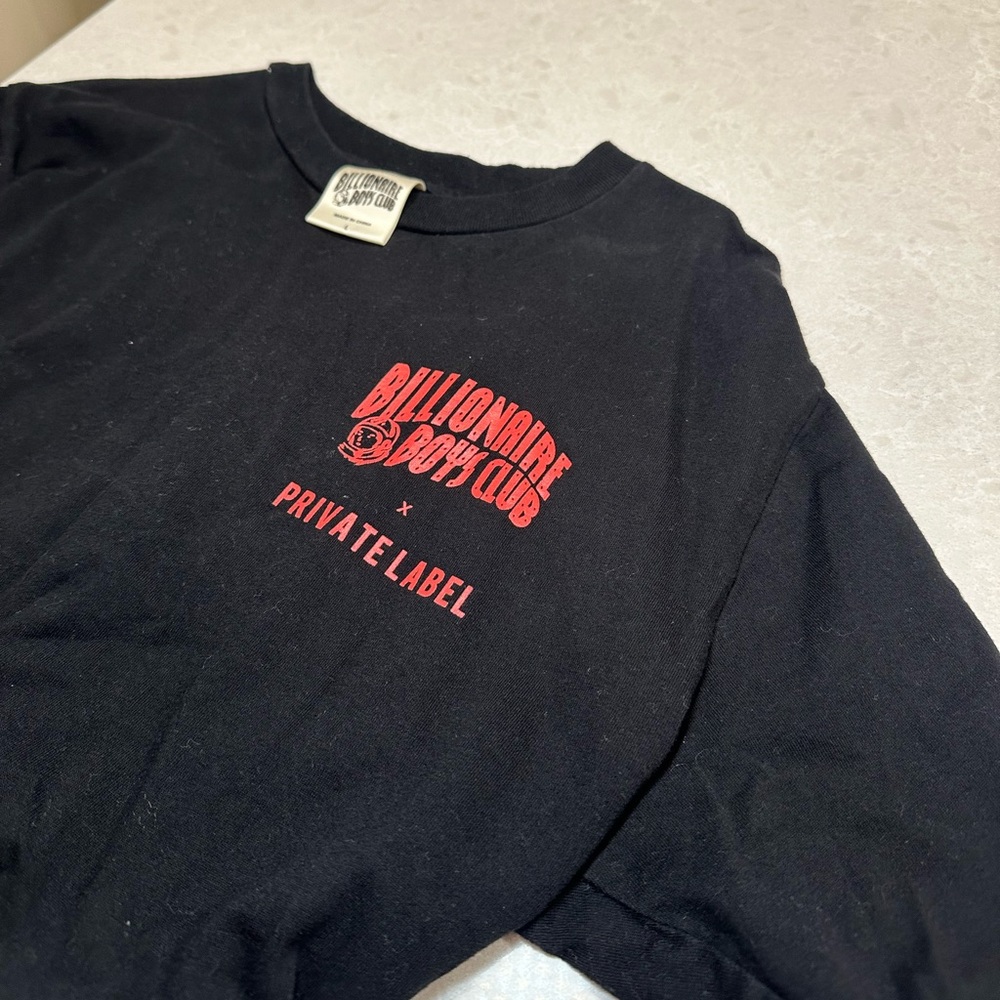 Billionaire Boys Club x Private Label black glow in the dark tee Men’s Large